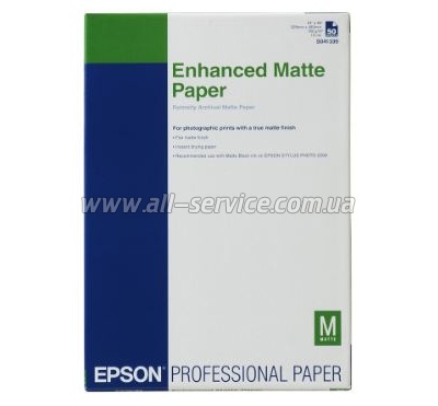  Epson A4 Enhanced Matte paper, 250 . (C13S041718)