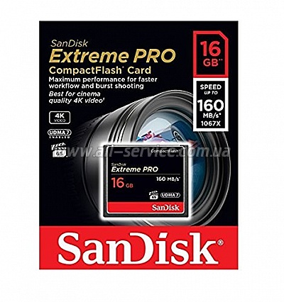   16GB SanDisk CF eXtreme Pro 160MB/s (SDCFXPS-016G-X46)