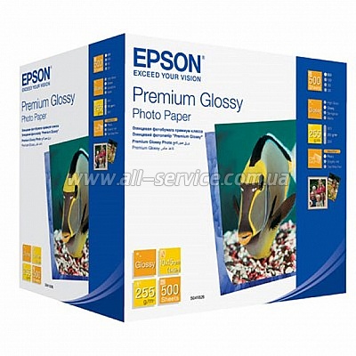  Epson 10x15 Premium Glossy Photo Paper, 500. (C13S041826)