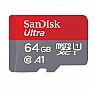   64GB SANDISK ULTRA microSD UHS-I (SDSQUAR-064G-GN6TA)