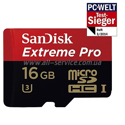   16GB SanDisk microSDHC eXtremePro (SDSDQXP-016G-X46)