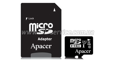   APACER microSDHC 32Gb UHS-I U1 + adapter (AP32GMCSH10U1-R)