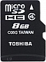   8GB TOSHIBA Class 4 microSDHC + SD  (THN-M102K0080M2)