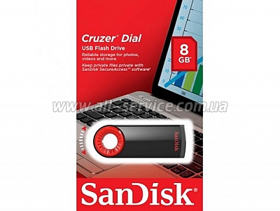  8GB SanDisk USB Cruzer Dial (SDCZ57-008G-B35)