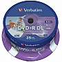  DVD+R Verbatim 8.5 GB/240 min 8x Double Layer 25 pcs Cake Box (43667)