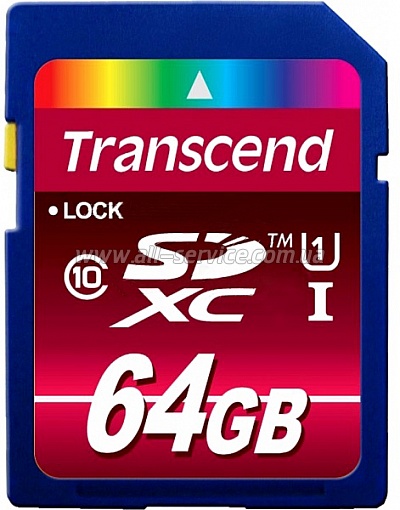   64GB Transcend SDHC Class 10 Ultra High Speed 1 (TS64GSDXC10U1)