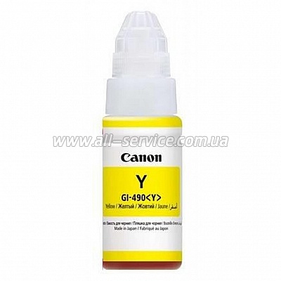  Canon GI-490 PIXMA G1400/ G2400/ G3400 Yellow (0666C001)