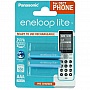  Panasonic Eneloop Lite AAA 550mAh NI-MH Dect Series * 2 (BK-4LCCE/2DE)