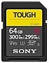   Sony 64GB SDXC C10 UHS-II U3 V90 R300/W299MB/s Tough (SF-G64T)