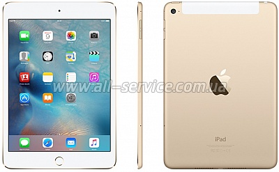  Apple A1538 iPad mini 4 Wi-Fi 16Gb Gold (MK6L2RK/A)