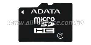  ADATA 4GB microSDHC class 2 + SD  (AUSDH4GCL2-RA1)