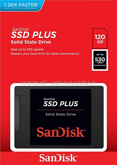 SSD  2.5" SanDisk Plus 120GB SATA (SDSSDA-120G-G26)