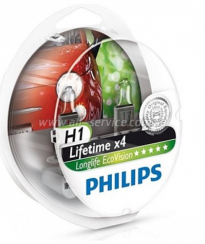    Philips H1 LongLife EcoVision (12258LLECOS2)