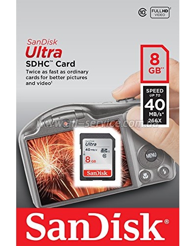   8GB SanDisk Ultra SDHC Class 10 UHS-I (SDSDUN-008G-G46)