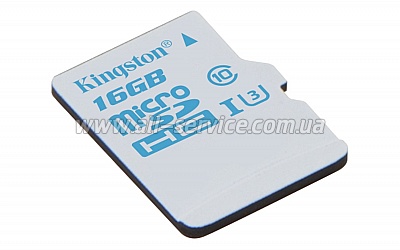   16GB Kingston microSDHC C10 UHS-I U3 Action (SDCAC/16GBSP)