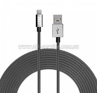  JUST Selection Lightning USB (MFI) Cable Silver (LGTNG-SLCN-SLVR)