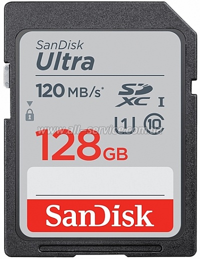  SanDisk 128GB SDXC C10 UHS-I R120MB/s Ultra (SDSDUN4-128G-GN6IN)