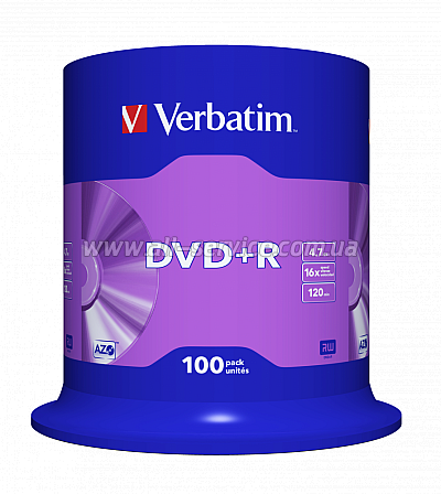  DVD Verbatim 4.7Gb 16X CakeBox 100 (43551)