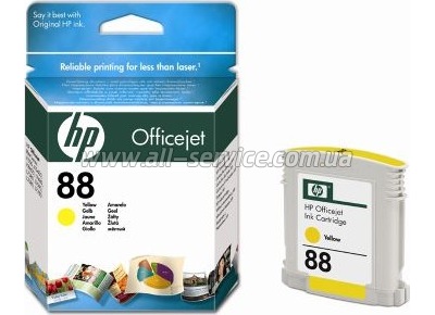  HP 88 Officejet Pro K550 Yellow 9ml C9388AE