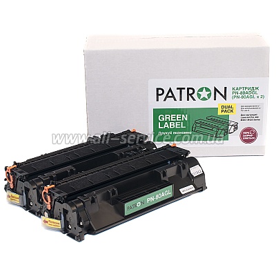  Patron Green Label HP LJ CF280A (PN-80ADGL) DUAL PACK