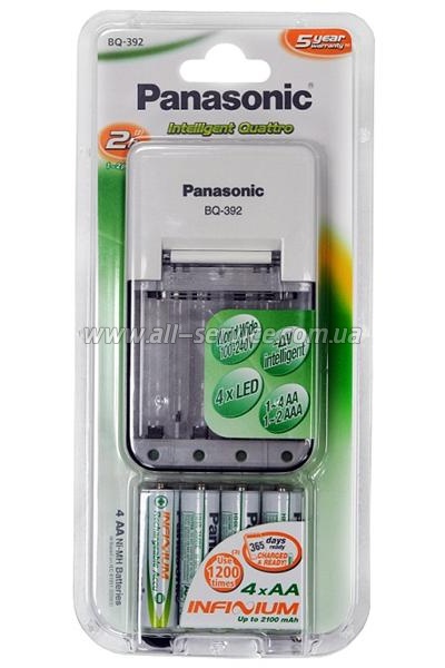   Panasonic BQ-392 + 4AA 2050 mAh NI-MH (BQ-392EAM40)
