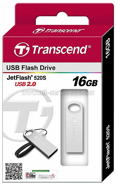  16GB Transcend JetFlash 520 Silver (TS16GJF520S)