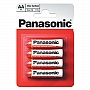  Panasonic RED ZINK R6 BLI 4 ZINK-CARBON (R6REL/4BPR)