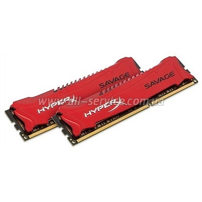  2x8Gb KINGSTON HyperX OC KIT DDR3, 1866Mhz CL9 Savage Red (HX318C9SRK2/16)