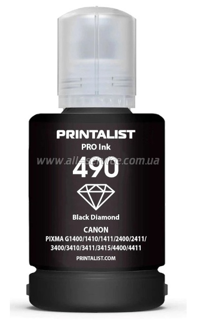  PRINTALIST GI-490 Canon G1400/ G2400/ G3400 140 Black  (PL490BP)