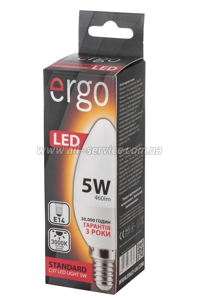  ERGO Standard C37 E14 5W 220V 3000K (6259752)