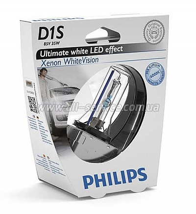   Philips D1S White Vision, 5000K (85415WHVS1)