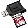   Kingston SDXC 128GB Canvas React Plus Class 10 UHS-II U3 V90 + USB- (MLPR2/128GB)