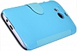  NILLKIN HTC ONE (M8) - Fresh Series Leather Case (Blue)