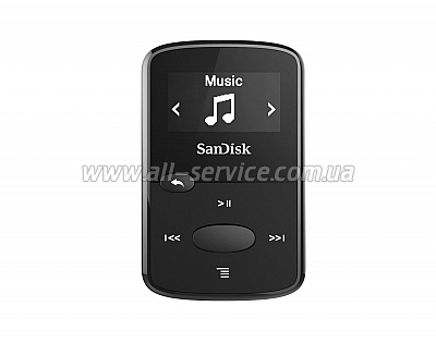 MP3  SanDisk Sansa Clip JAM 8GB Black (SDMX26-008G-G46K)