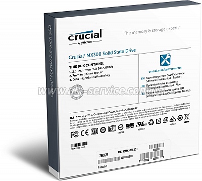SSD  2.5" Crucial MX300 750GB SATA (CT750MX300SSD1)