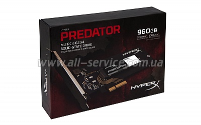 SSD  Kingston PCIe SSD 960GB Predator Gen2x4 (SHPM2280P2H/960G)