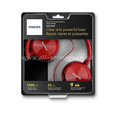  Philips SHL3060RD/00 Red