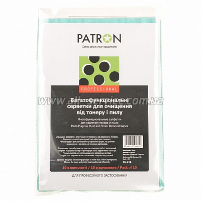  Patron Multi-Purpose Dust and Toner Removal Wipes, 10psc (F5-015)
