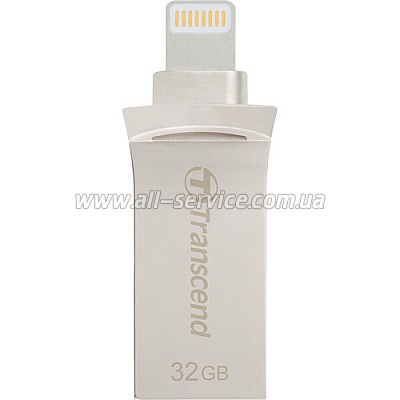  32GB Transcend Go 500 USB/ Lightning Silver (TS32GJDG500S)