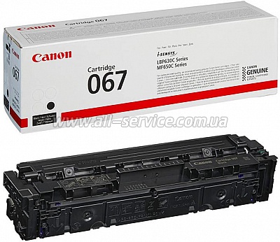   Canon 067 Canon MF650 Series/ MF651/ MF655/ 657/ LBP630 Series/ LBP631/ LBP633 Black (5102C002)