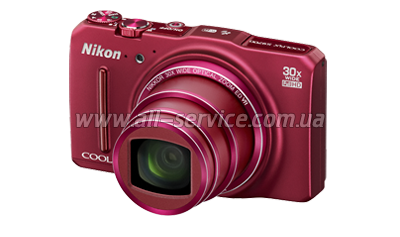   NIKON Coolpix S9700 Red kit + 8Gb