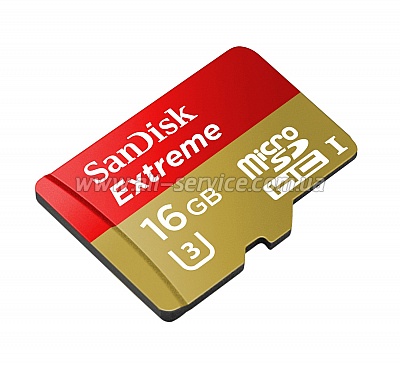   16GB SANDISK microSDHC Extreme Class 10 UHS-I (SDSQXNE-016G-GN6MA)