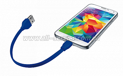   TRUST Micro-USB/ USB URBAN REVOLT FLAT 20cm blue (20140)