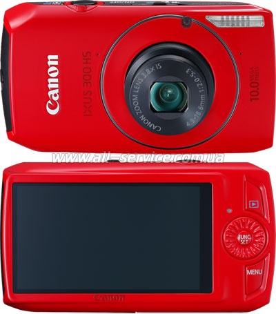   Canon DIGITAL IXUS 300HS IS Red (4439B001)