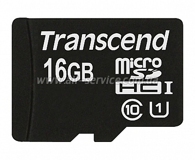   16GB TRANSCEND microSDHC Class 10 UHS-I Premium + SD  (TS16GUSDU1)