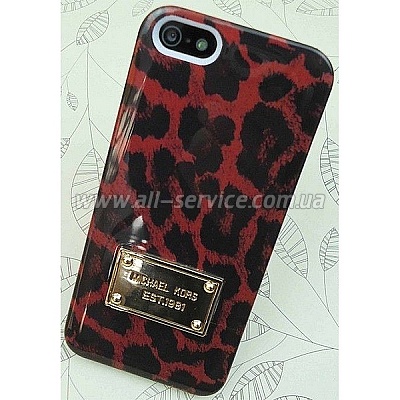  MICHAEL KORS Leopard Case for iPhone 5/5S/SE Red (MK-LEOP-REDD)