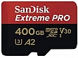   SanDisk 400GB microSDXC C10 UHS-I U3 A2 Extreme Pro V30 + SD  (SDSQXCZ-400G-GN6MA)