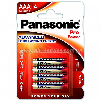  Panasonic LR03 Pro Power AAA BLI 4 (LR03XEG/4BP)
