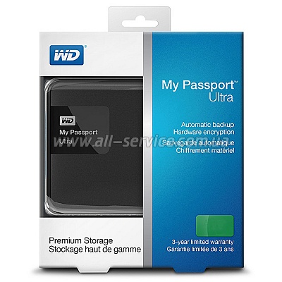  4TB WD 2.5 USB 3.0 My Passport Ultra Classic Black (WDBBKD0040BBK-EESN)