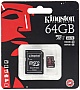   64GB Kingston micro SDXC Class 10 UHS-I U3 + SD  (SDCA3/64GB)